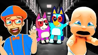 Baby and Blippi Escape Bluey and Pinky Prisons [upl. by Harriet889]