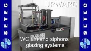 SETEC UPWARD TYPE GLAZING MACHINE FOR WATER CLOSET RIM AND SIPHON [upl. by Amhsirak510]