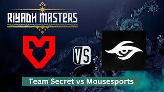 🔴LIVETeam Secret vs Mousesports Dota 2  Riyadh Masters 2024 esports closed qualifiers score update [upl. by Erminna]