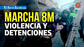 Marcha 8M Violencia y detenciones [upl. by Lissie]