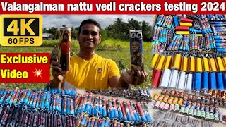 All types nattu vedi testing valangaiman vigneshwari fireworks tamil 2024 day crackers bursting [upl. by Meeker]