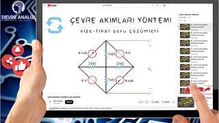 DC  ÇA33 Çevre akımları yöntemi soru çözümü vize final hazırlık soruları [upl. by Eimaraj35]