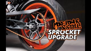 STUNT SPROCKET 56T for KTM DUKE and RC 125  200  250  390  BAGOROS PERFORMANCE [upl. by Lenoj]