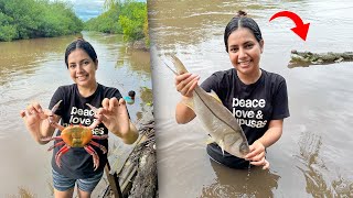 SACANDO CANGREJOS POR LA LLUVIAS FUERTES EN EL SALVADOR 🦀🦀 [upl. by Skyla347]