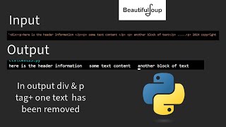 Select or delete a particular div or paragraph tag from HTML content using beautiful soup in python [upl. by Atwekk474]