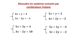 Préparation examen régional 3eme année du collège ► Résoudre un système par combinaison linéaire 3AC [upl. by Tobin]