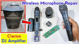 Clarion DJ Amplifier Microphone Repair  Clarion Dj Box Wireless Mic Bluetooth [upl. by Robby]