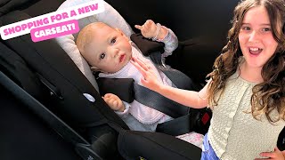 BABY SASKIAS FIRST CARSEAT  REBORN SHOPPING DAY [upl. by Breanne647]