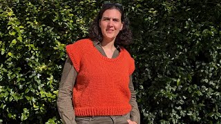 Pull sans manche au tricot taille XL oversize ou XXL Partie 22 [upl. by Ennayram]