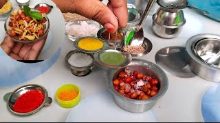 miniature chana chaat masala recipe  very interesting video  easy chana masala [upl. by Riem118]