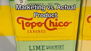 Marketing Vs Actual Product Topo Chico’s Lime With Mint Extract Sparkling Water [upl. by Hgielah]