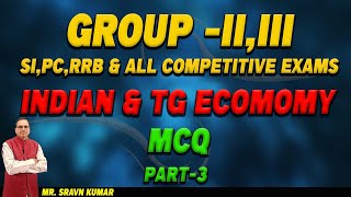 INDIAN amp TELANGANA ECONOMY MCQ PART3 [upl. by Haneekas375]