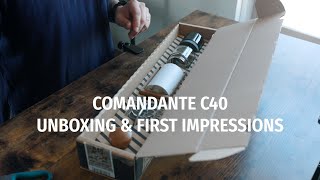 Comandante C40 Hand Coffee Grinder Unboxing And First Impressions [upl. by Ellirpa]