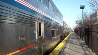 Amtrak California Zephyr 6 departing EmeryvilleCA Amtrak President Boardman onboard [upl. by Gnuy]