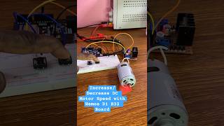 IncreaseDecrease DC Motor Speed with Wemos D1 R32 Board shorts [upl. by Henghold]