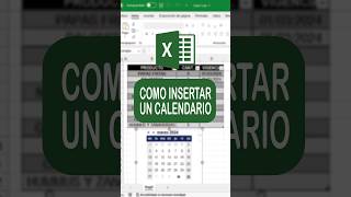 COMO INSERTAR UN CALENDARIO EN EXCEL Excel Exceltips Exceltutorial Shorts Youtubeshorts Short [upl. by Abbotsun290]