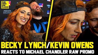 Becky Lynch Watches Michael Chandlers RAW Promo on Conor McGregor Hilarity Ensues [upl. by Yanaj212]