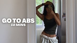 GO TO AB WORKOUT  10 min no music just beeps  Océane Andréa [upl. by Laeno7]