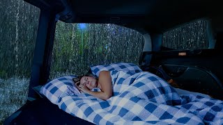 Bruit de pluie pour bien dormir et se détendre  Tonnerre Sur La Voiture la nuit  ASMR [upl. by Anitserp]