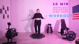 10 MIN CORDLESS ROPE HIIT WORKOUT FOR WEIGHT LOSS [upl. by Aeslehs679]