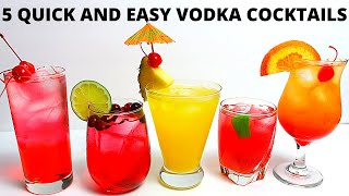 5 Easy Vodka Cocktails [upl. by Hesler]