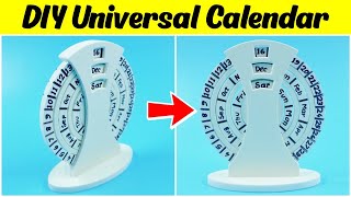 DIY Universal Calendar  How to Make Desk Calendar [upl. by Ettenim606]