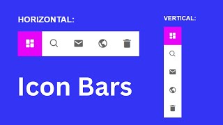 How To Create Icon Bars Using HTML amp CSS [upl. by Ramos]