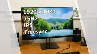 AOC 27V2Q review  superslim 75Hz IPS monitor [upl. by Eleumas]