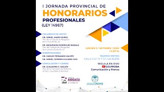 I Jornada provincial de Honorarios [upl. by Aillimac]