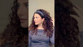 HEADBAND HAIRSTYLE HACK ON CURLY HAIR🫶🏼 [upl. by Yeoz]