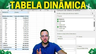 Como Fazer Tabela Dinâmica no Excel  Arquivo p Download  Dashboard Relatórios Pivot Tables [upl. by Terrab712]