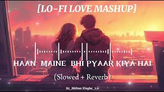 HAAN MAINE BHI PYAAR KIYA HAI LOFI LOVE MASHUP SONGS Slowed Reverb 🎧😌❤️🎶 [upl. by Lorelie]