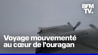 Un équipage secoué alors quils survolent louragan Milton pour collecter des données [upl. by Anwahsat]