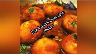 easy amp quick Dum aloo recipe 😋youtubevideos recipe [upl. by Teague]