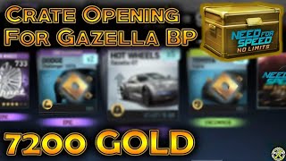 NFS No Limits  7200 Gold Premium Crate opening for Gazella GT Blueprints [upl. by Assek]