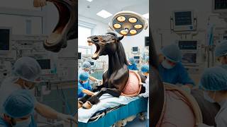 Doctors save pregnant mare horse mare pregnant humanity helptheanimals horselover foal [upl. by Aborn]