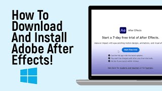 How to Download and Install Adobe After Effects on Windows PCLaptopLATEST VERSION [upl. by Lark]