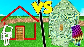 CASA INVISIBILE contro CASA ILLUSIONE OTTICA su MINECRAFT [upl. by Elsworth422]