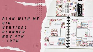 Plan With Me  Big Vertical Planner  Nov 4th  10th  LiveLovePosh Chic Coquette [upl. by Kisor]