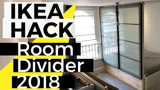 Studio Apartment Room Divider  IKEA HACK [upl. by Aisaim]