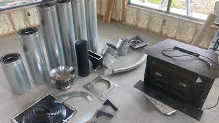 How to Install a Wood Burning Stove in a Metal Roof Home Full in depth video [upl. by Amann495]