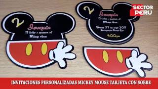 INVITACIONES PERSONALIZADAS MICKEY MOUSE [upl. by Hanyaz]