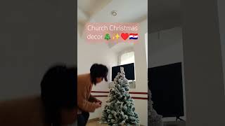 Church Christmas decor 🎄♥️🇭🇷 christmas decoration church croatia europe simple [upl. by Tandy]