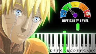 Naruto  Sadness and Sorrow EASY MEDIUM Piano Tutorial  Sheet Music [upl. by Niajneb]