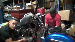 102 1964 xl ironhead chopper rigid father son repair harley sportster bobber by tatro machine [upl. by Adnavoj]