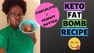 CHOCOLATE amp PEANUT BUTTER KETO FAT BOMB RECIPE [upl. by Anele467]