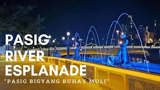 PASIG RIVER ESPLANADE BAGONG PASYALAN SA MANILA [upl. by Lyrret]