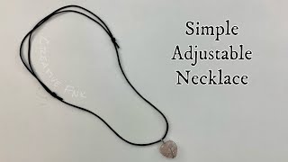 Adjustable necklace  simple sliding knots [upl. by Witte454]