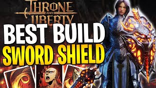 HUGE AOE SWORD AND SHIELD Build Throne and Liberty Sword and Shield Build PVE [upl. by Eidissac]