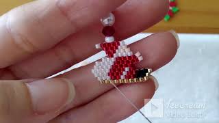 Tutorial papá noel en trineo miyuki [upl. by Nala638]